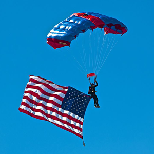 Parachute with Flag